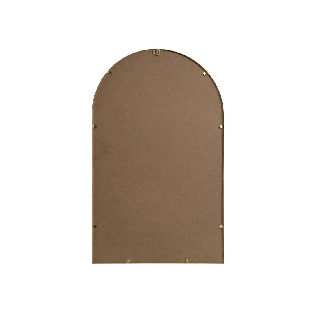 Sabine Arch Metal Wall Mirror Finish: Brass, Size: 36