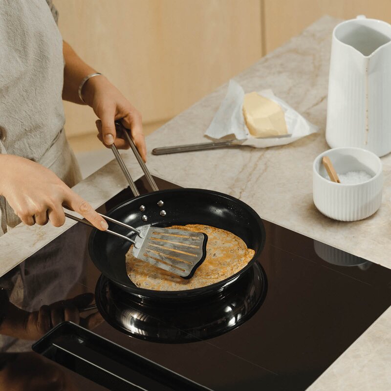Stainless Steel stekepanne 24 cm keramisk Slip-Let® belegg