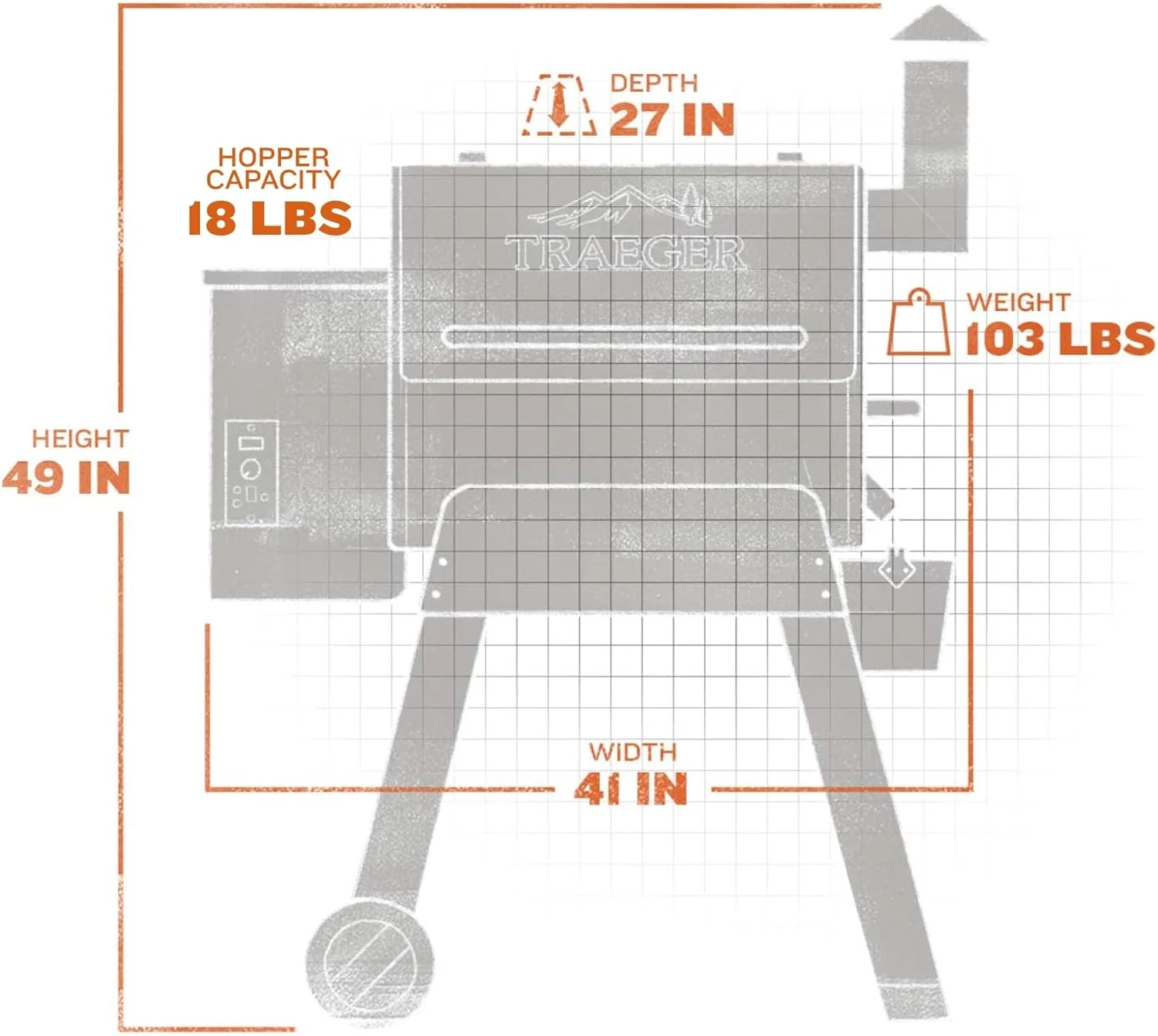 Barbecue et fumoir électrique à granulés de bois Traeger Grills Pro 22, bronze