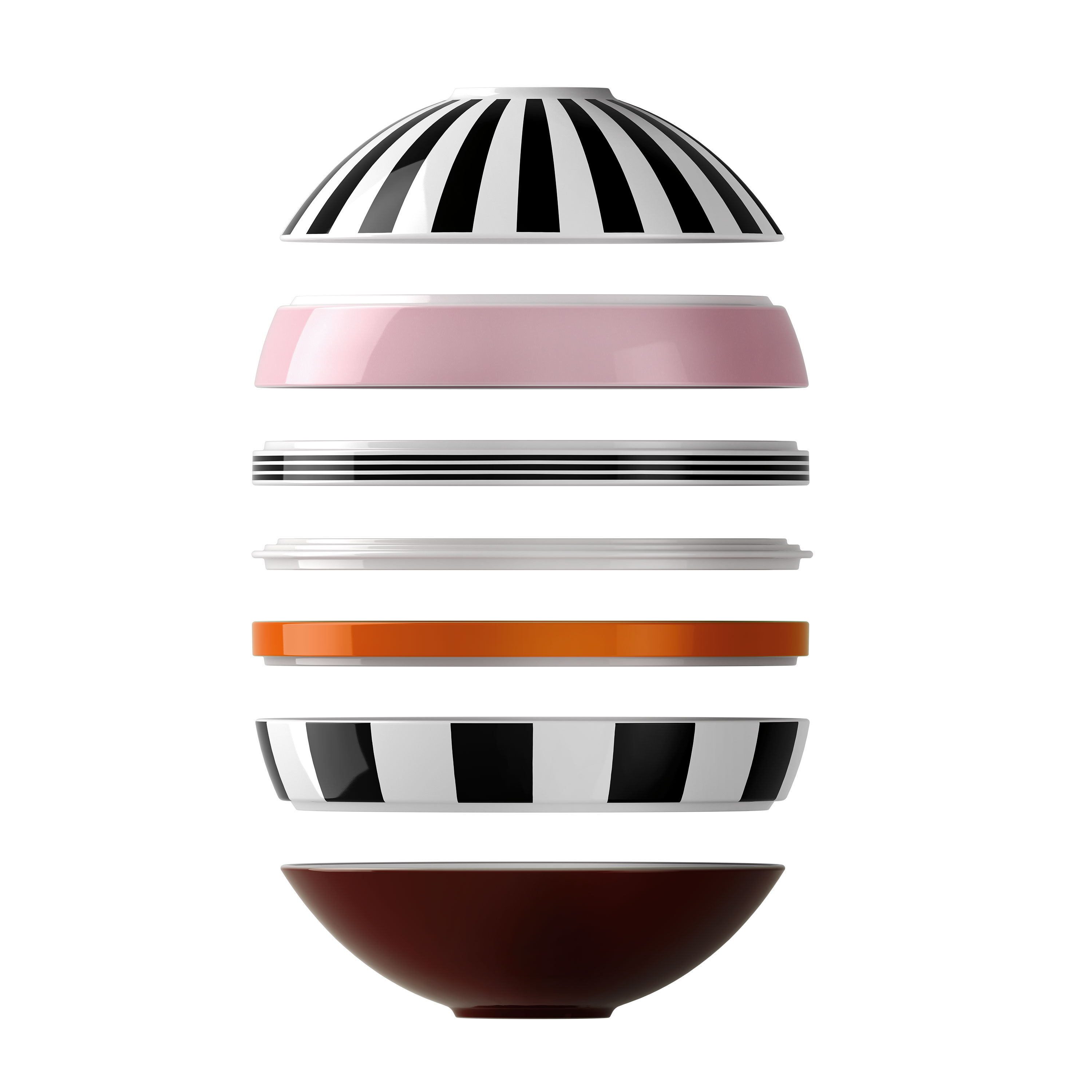 La Boule Dinnerware set - Multi-colored, Premium Porcelain
