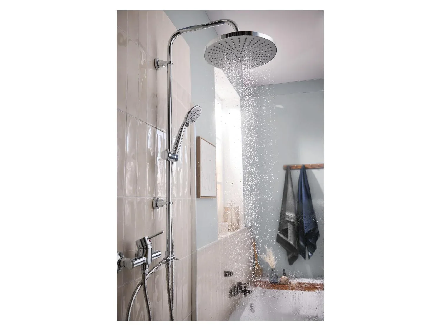 LIVARNO Douche de tte XXL avec systme anti-gouttes