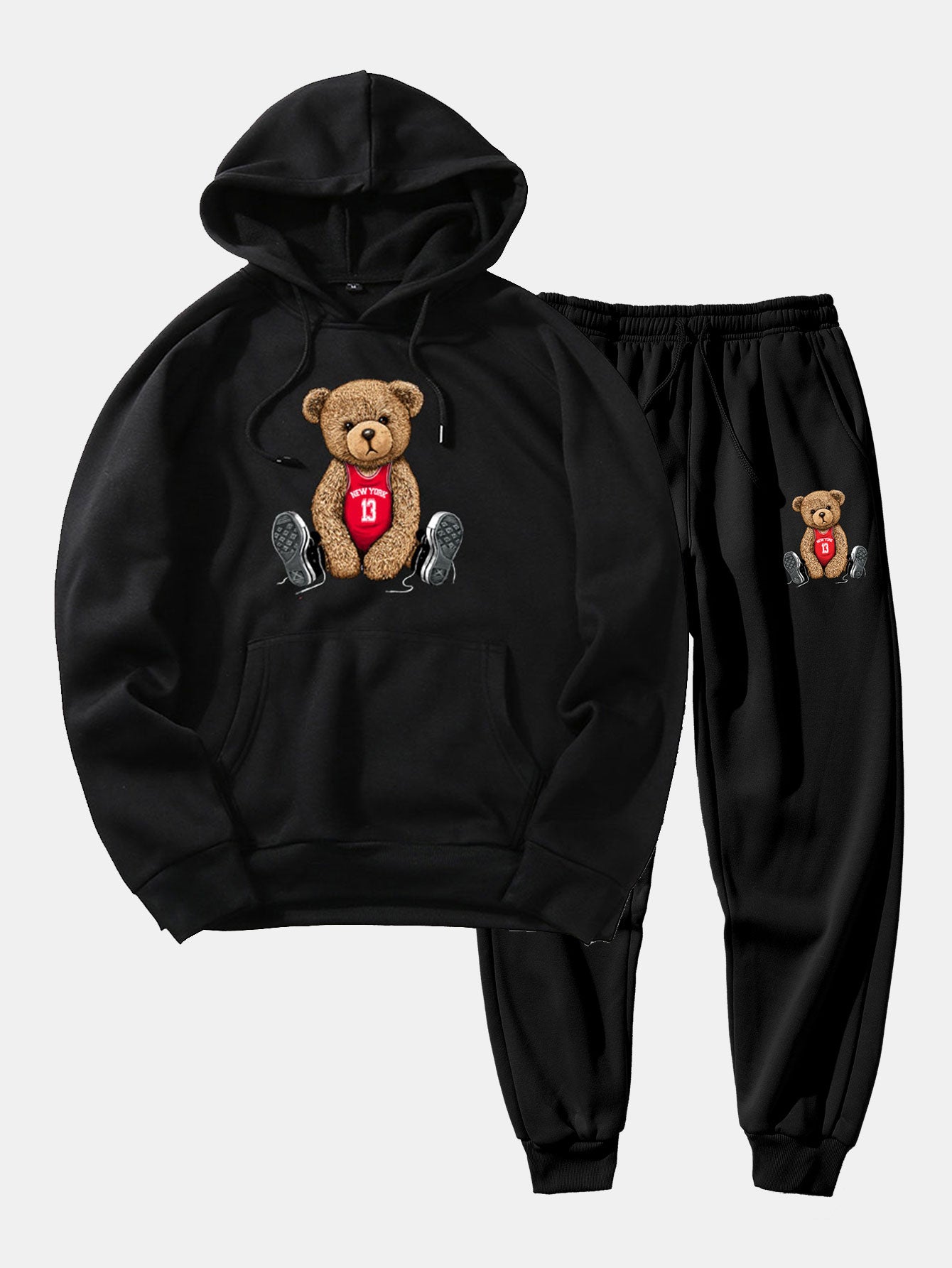 Sweat à capuche et pantalon de jogging imprimé ours de New York