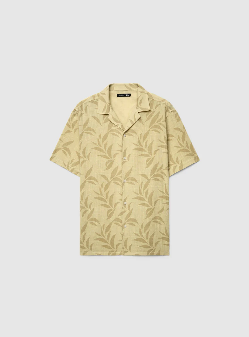 Terranova Camicia bowling con stampa palme