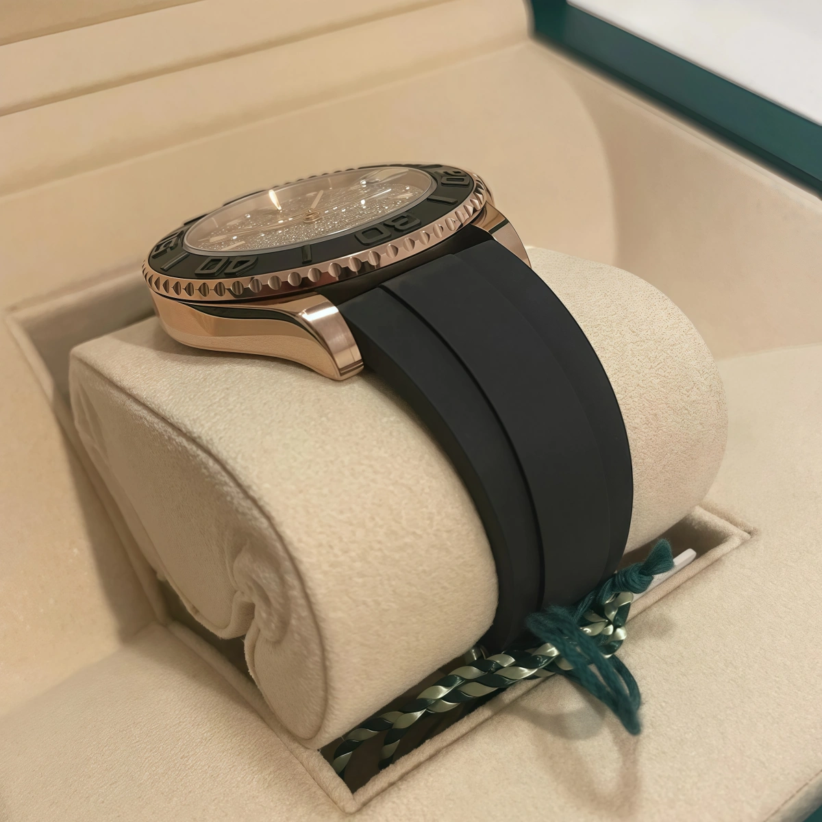 [Super Clone]Rolex Yacht-Master 268655-0019 Diamonds Dial Oysterflex