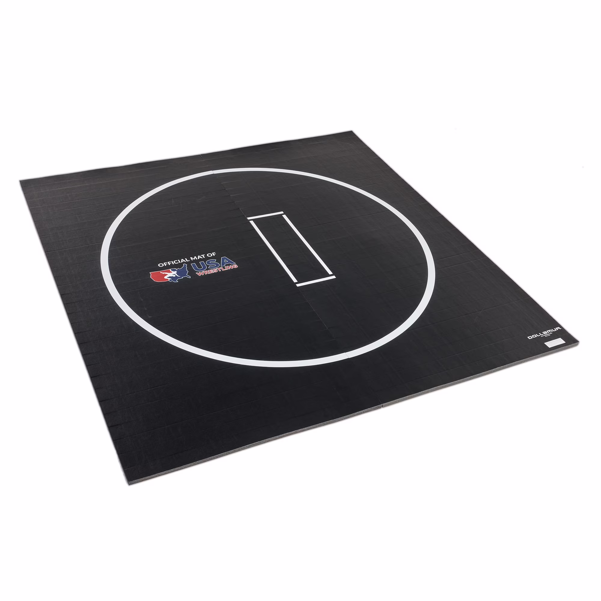 10'x10' Wrestling Mat, Black, Gymnastics, with Circles(Black)