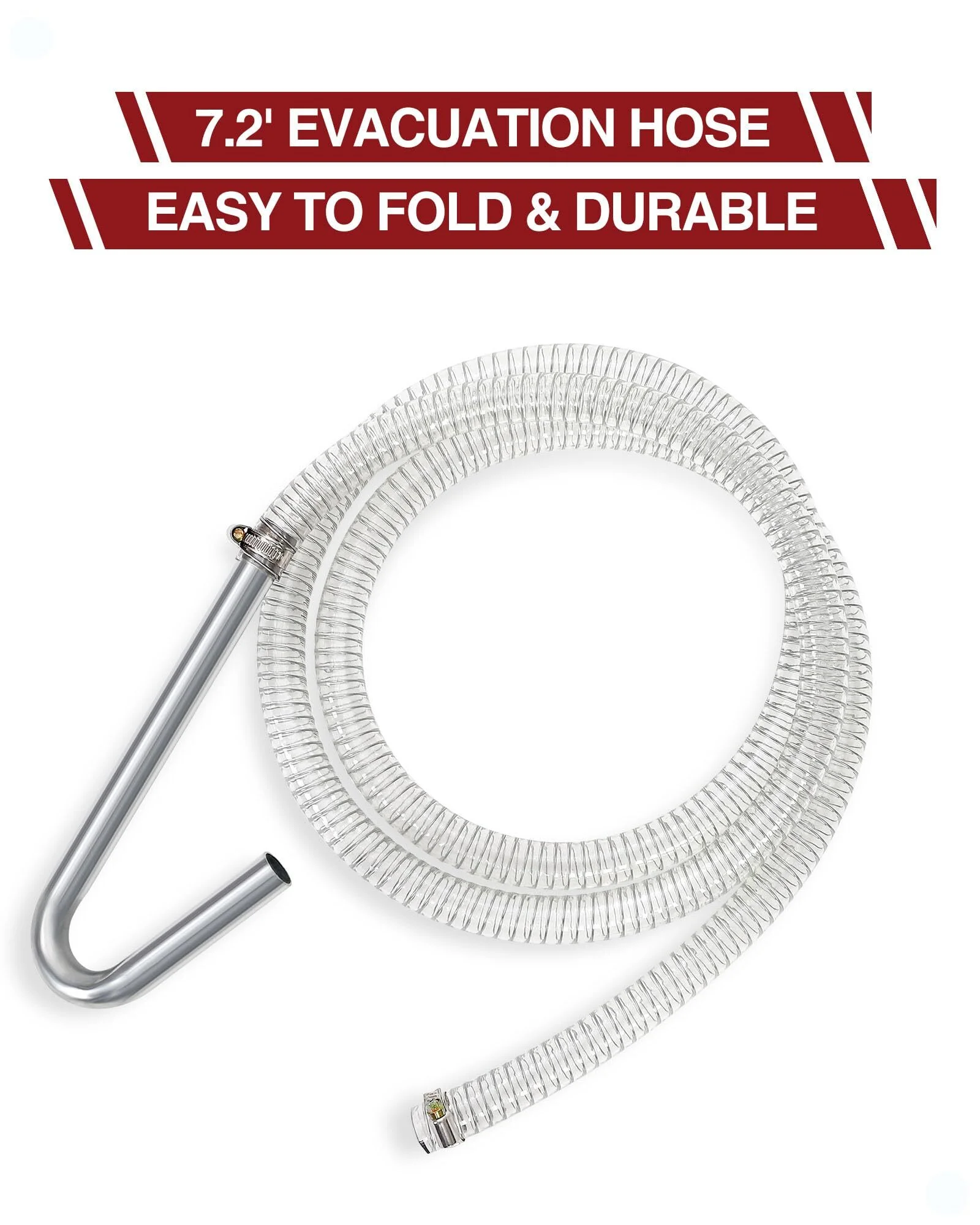 20 Gallon Electric Oil Drain Pan with 110V Pump 8 Ft Hose, Low Profile T Folding Handle Oil Drain Cart for Truck Cars SUVs(20 Gal-Electric-Metal) - Image 9