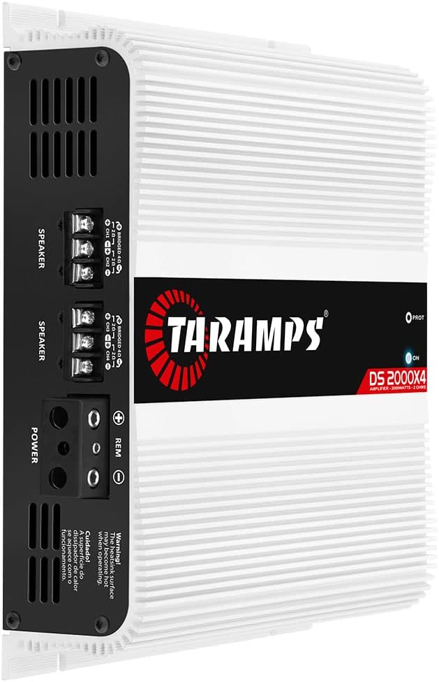 Taramp's DS 2000x4 2 Ohms 2000 Watts RMS 4-Channel 500x4 Watts RMS  Class D Full Range  Crossover High / Low Pass Fixed Bridgedable Car Audio Amplifier