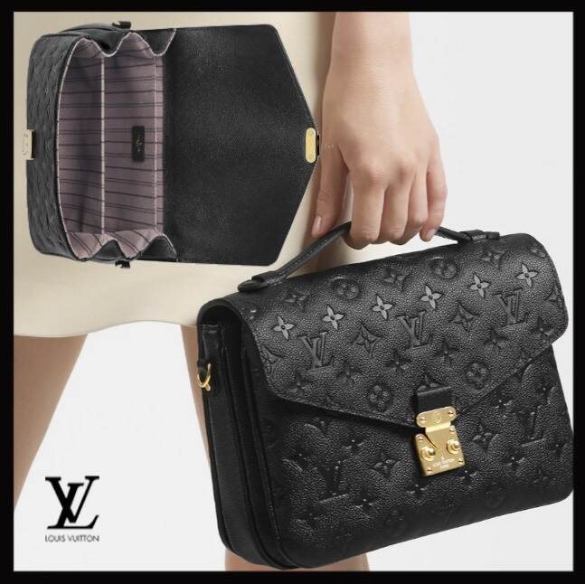 Louis Vuitton バッグ《Metis》ブラック レザー モノグラム 直営  M41487