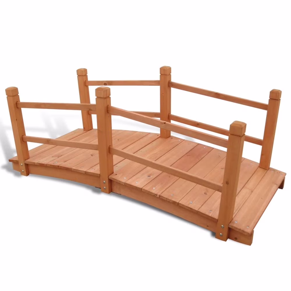 vidaXL Garden Bridge for Patio Pond Flower Bed Patio Decor Outdoor Garden Wood