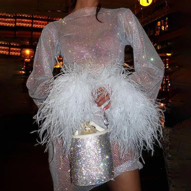 Robe de soirée blanche Tout ce qui brille