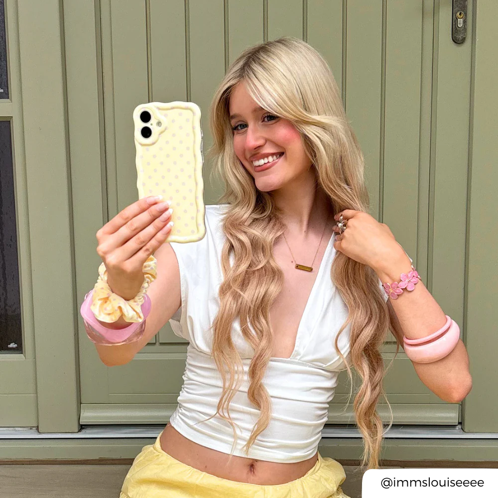 Wavy Phone Case - Butter Blush Polka Dot