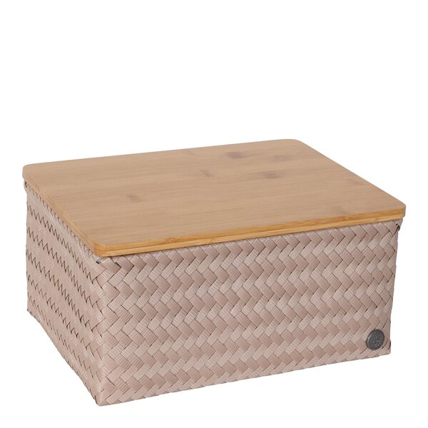 Top Fit stor oppbevaringskurv m/lokk 31x23x15 cm caffè latte
