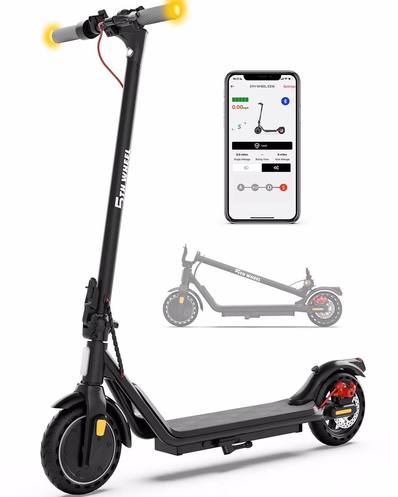 5TH WHEEL W16S 300W Electric Scooter with Turn Signal, 8.5