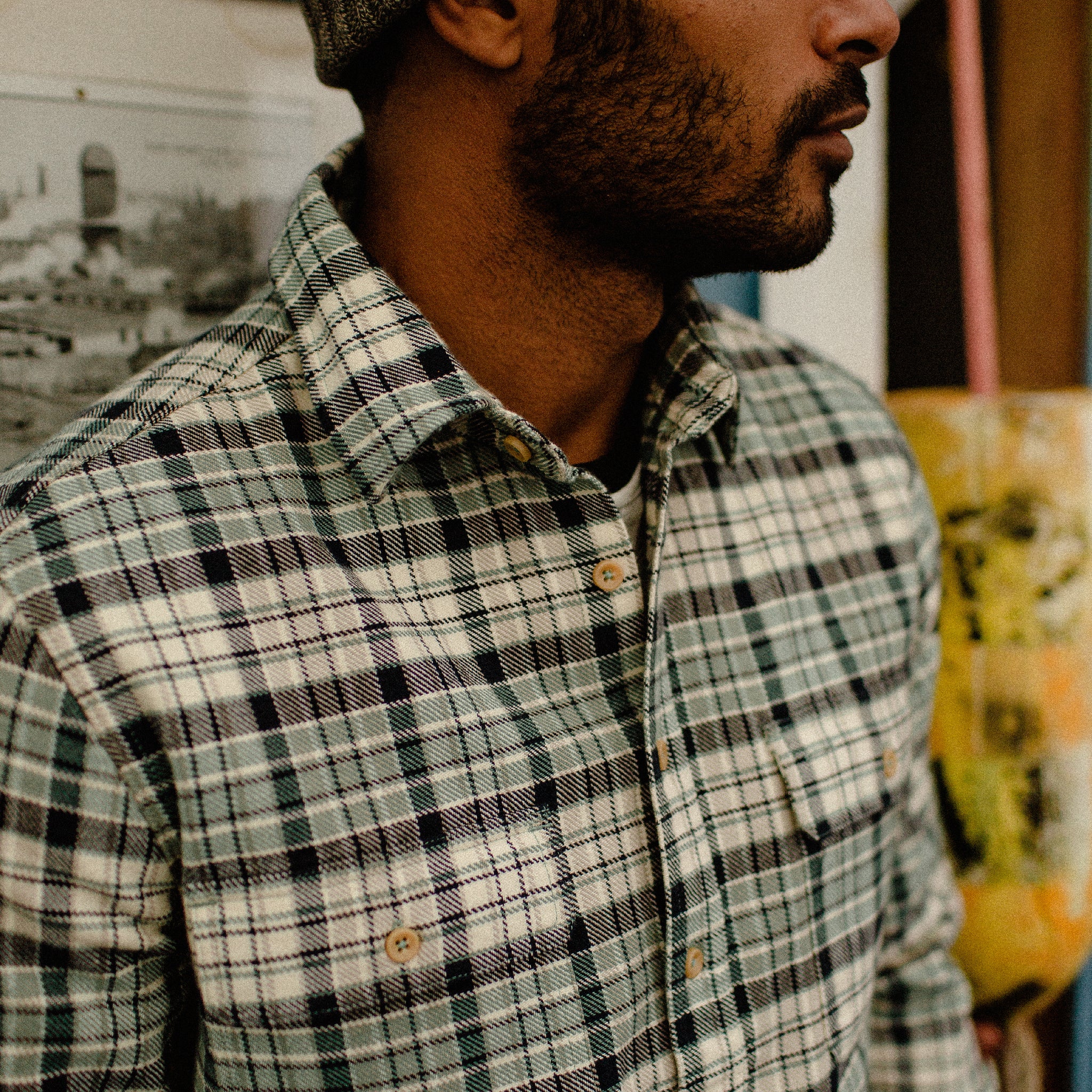 Chemise The Ledge à carreaux bleus