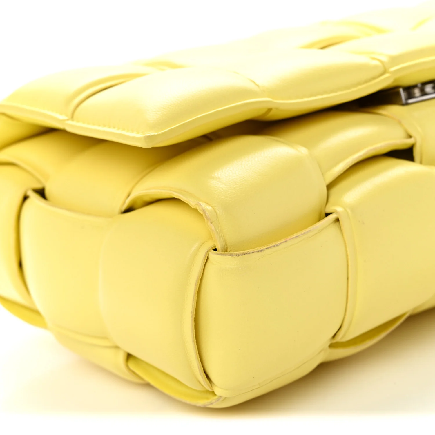 Nappa Maxi Intreccio Padded Cassette Crossbody Bag Sherbert