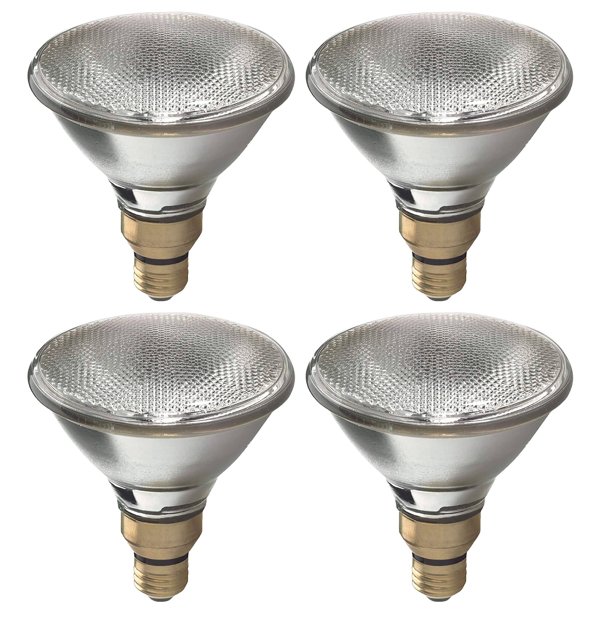 GE Halogen Light Bulb, Energy Efficient PAR38 Flood Light Bulb, 38-Watt, 520 Lumen, Medium Base, Indoor and Outdoor Flood Light Bulb (4 Bulbs)