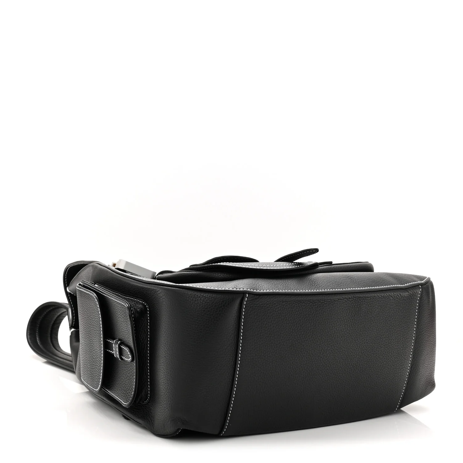 Grained Calfskin Maxi Gallop Backpack Black