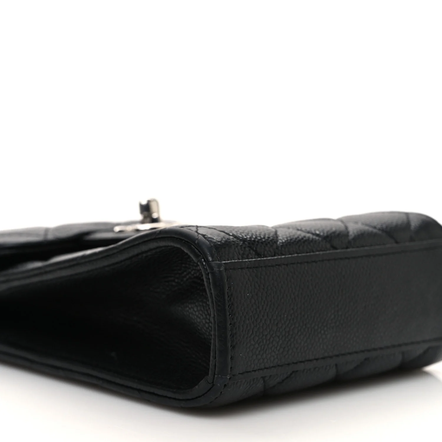 Caviar Quilted Classic Phone Holder Black