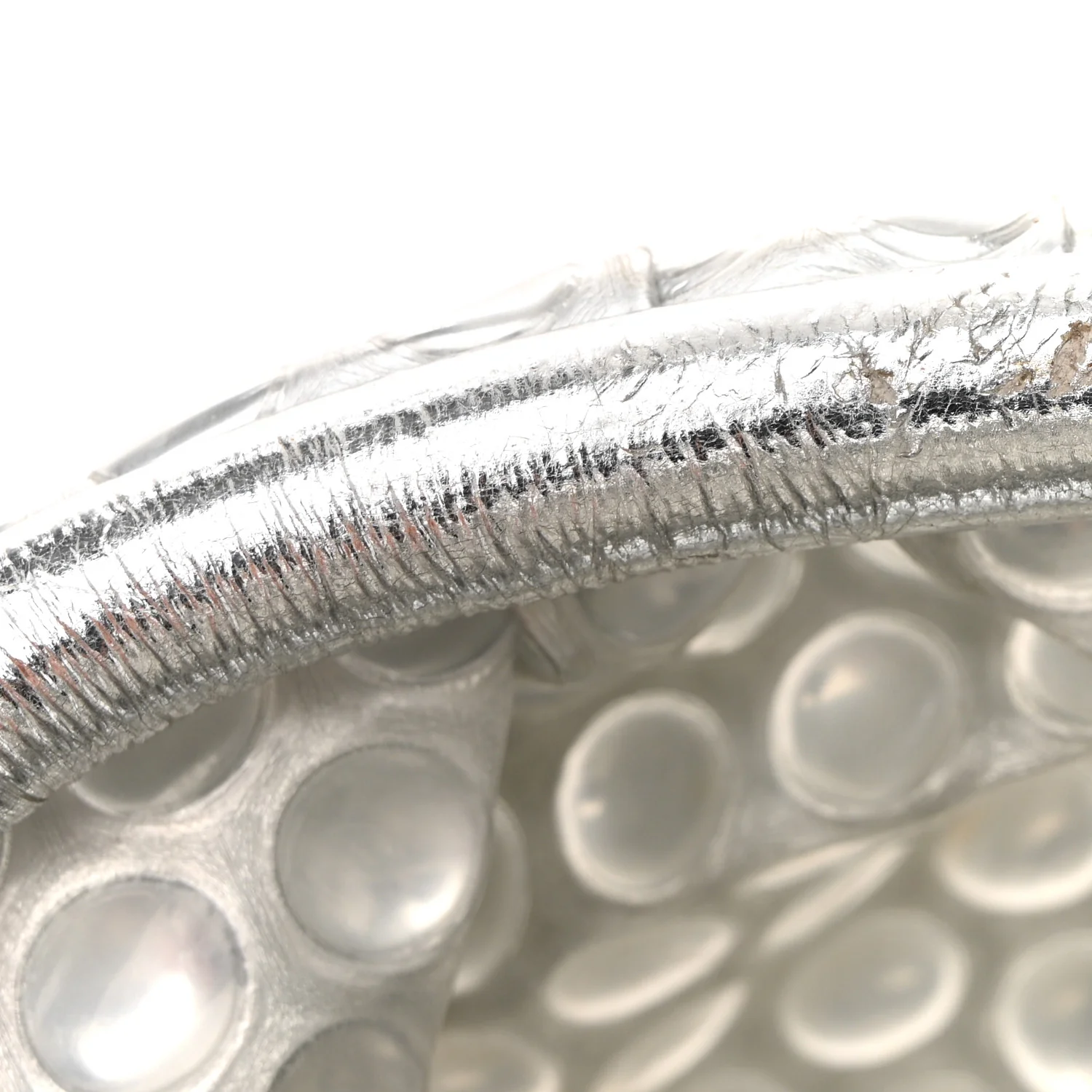 Metallic Fabric Bubble Wrap The Mini Pouch Silver