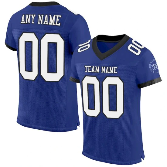 Custom Royal White-Balck Mesh Jersey