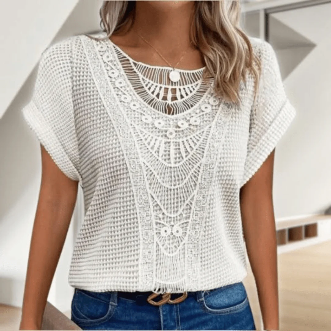 Karin - Blouse Élégante en Dentelle