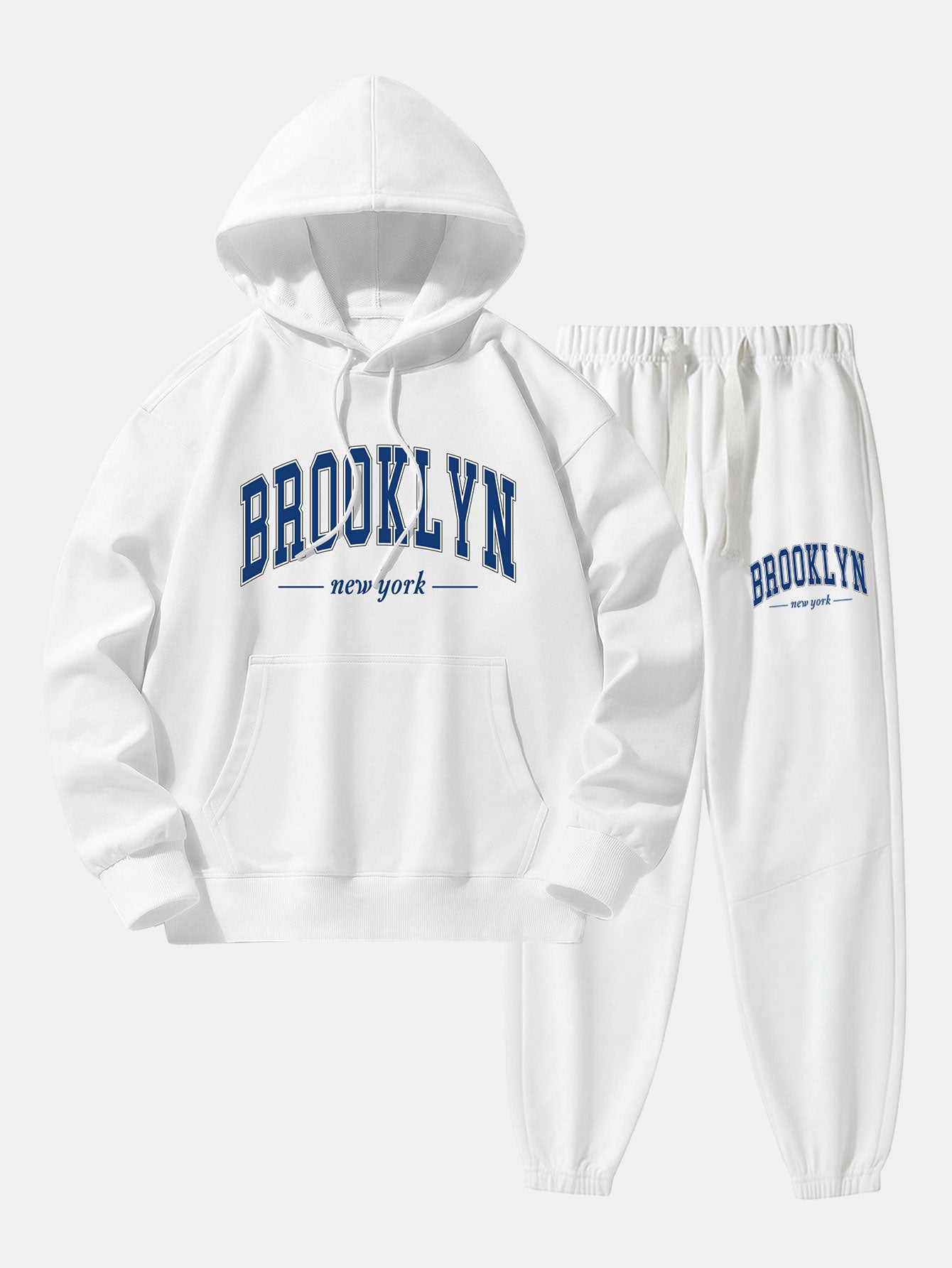 Sweat à capuche et pantalon de jogging en coton mélangé imprimé Brooklyn