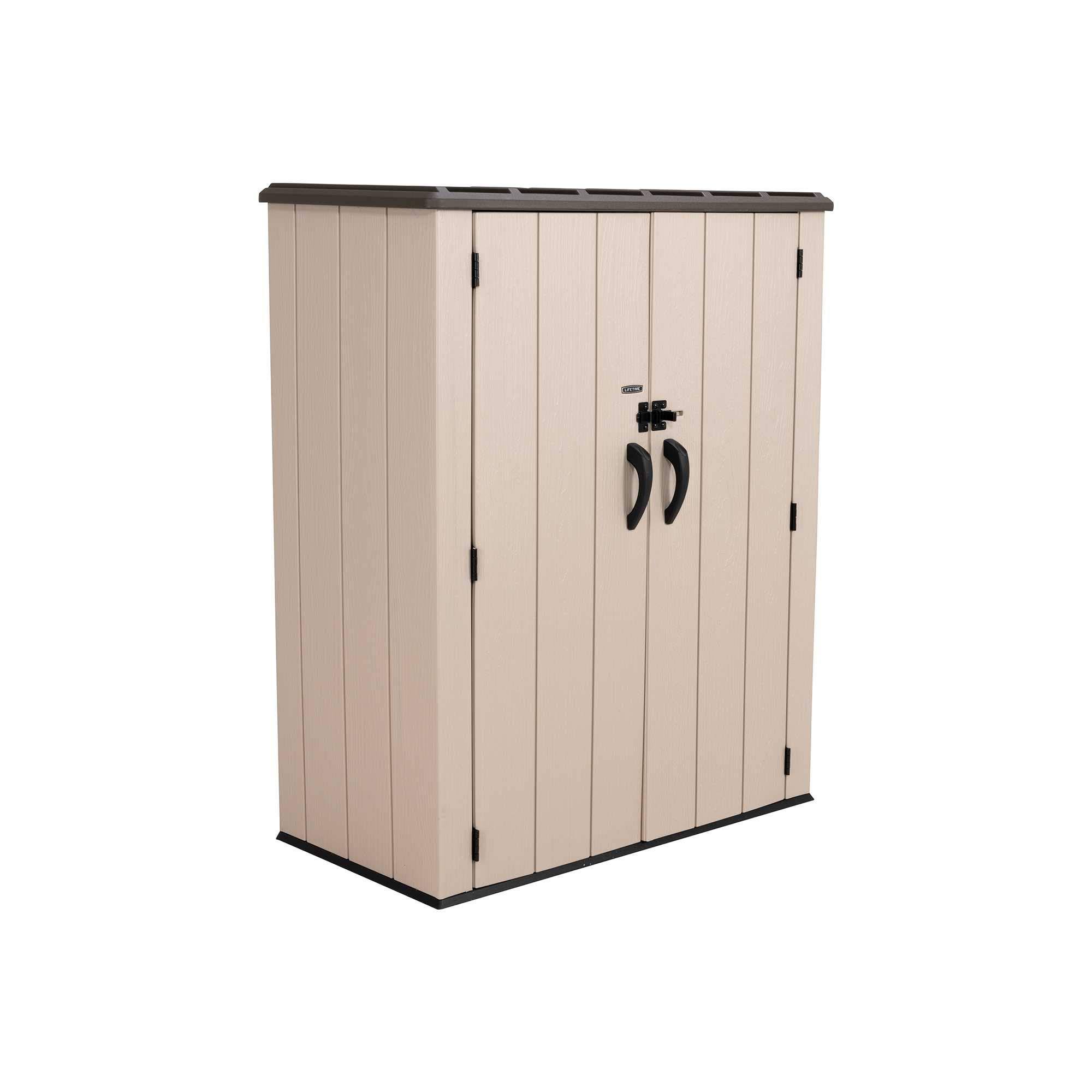 Lifetime 60326 Vertical Storage Shed, Desert Sand
