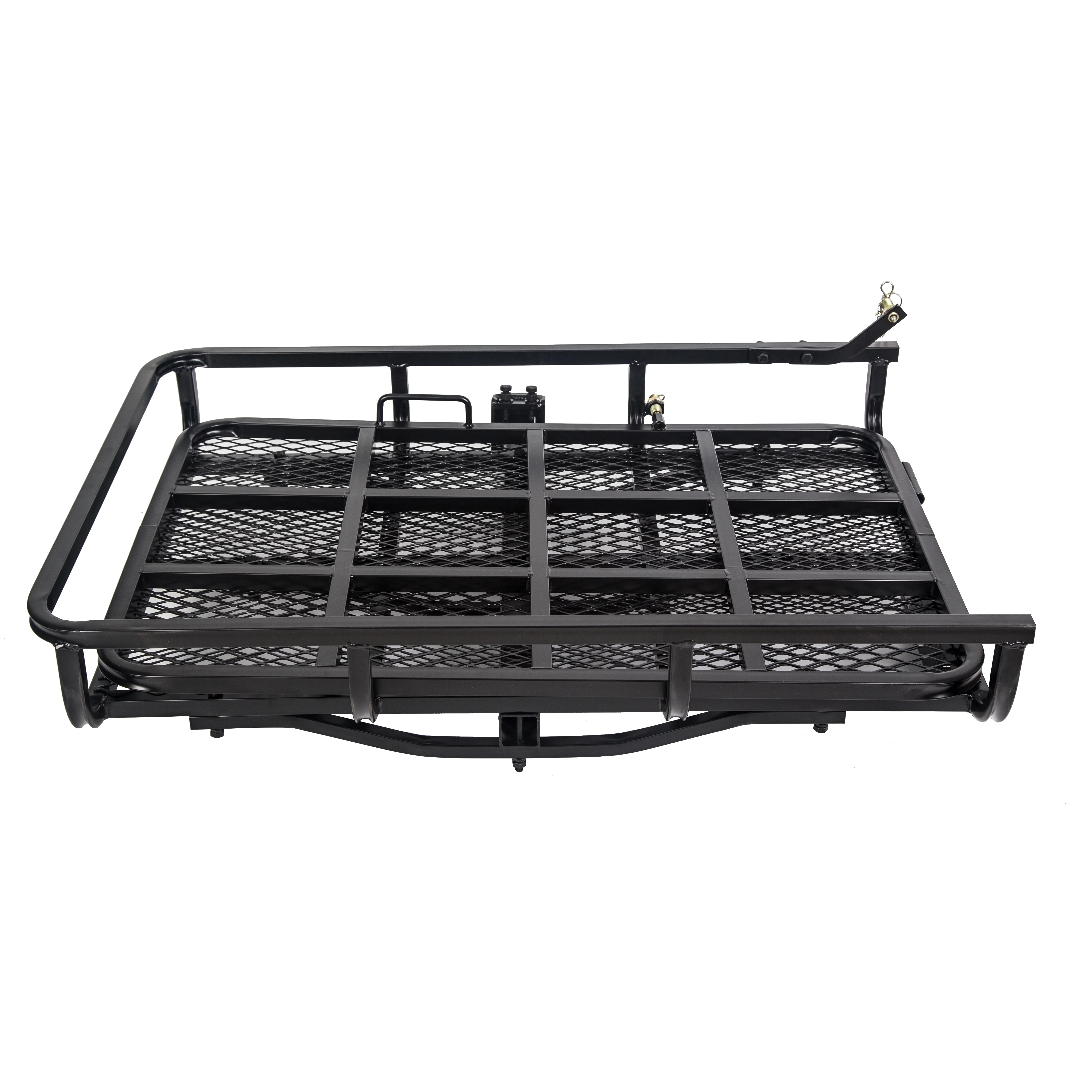 Hitch-Mounted Cargo Carrier with Mobility Ramp for Disability Medical Rack Wheelchair Scooter Lawn Mower Snow Blower Hauler 500lb Capacity Basket-Style - Image 6