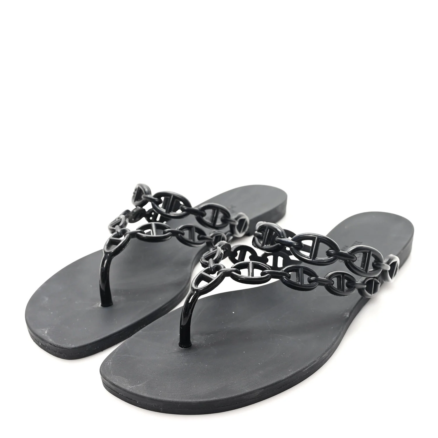 Rubber Chaine d'Ancre Island Sandals 38 Black