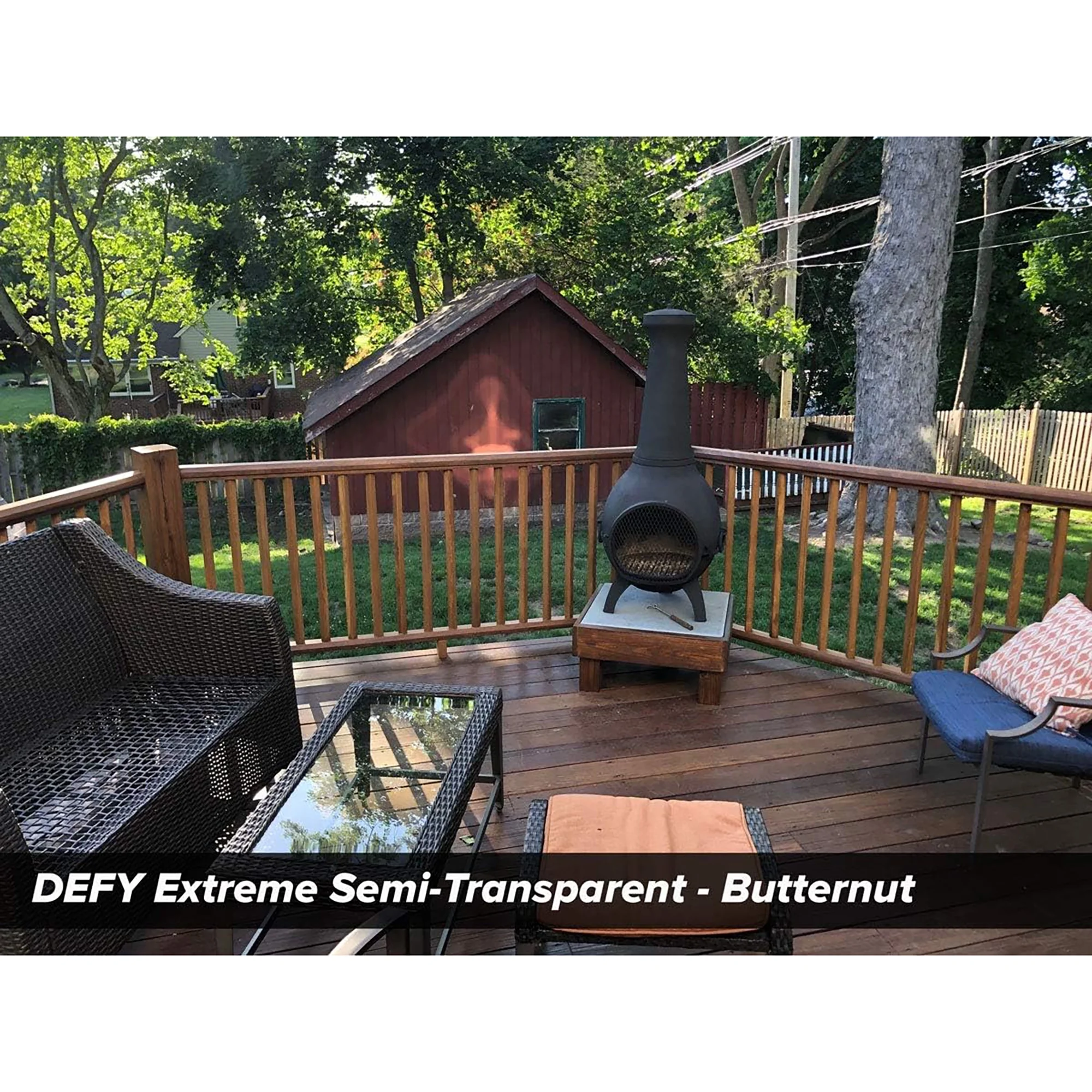 Extreme Wood Stain and Sealer in One 5 Gallon Semi-Transparent Waterproof Coating for All Wood Types Butternut - Image 8
