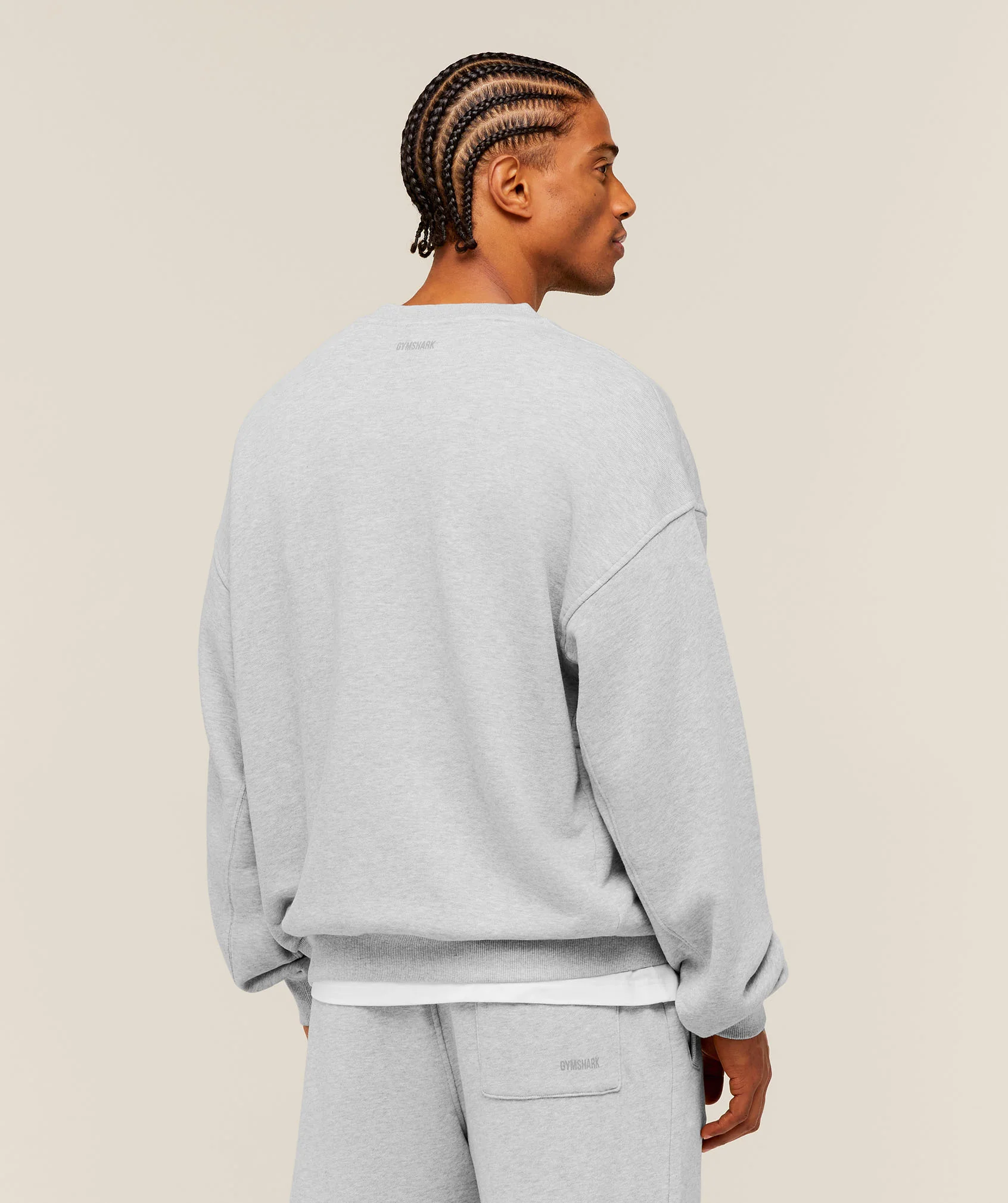 GSLC HENLEY SWEAT - Soft Grey Marl