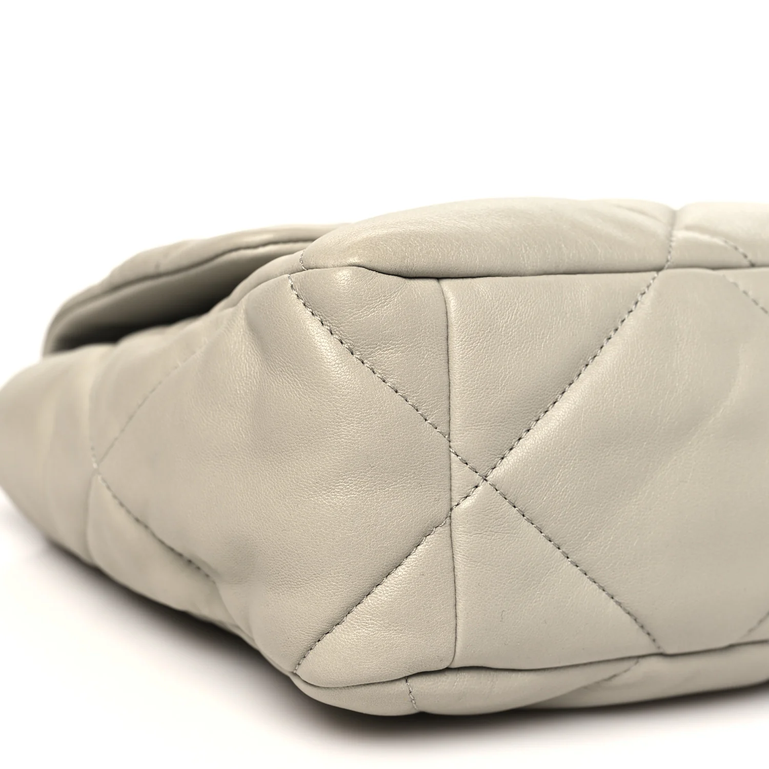 Lambskin Quilted Large Chanel 19 Flap Grey
