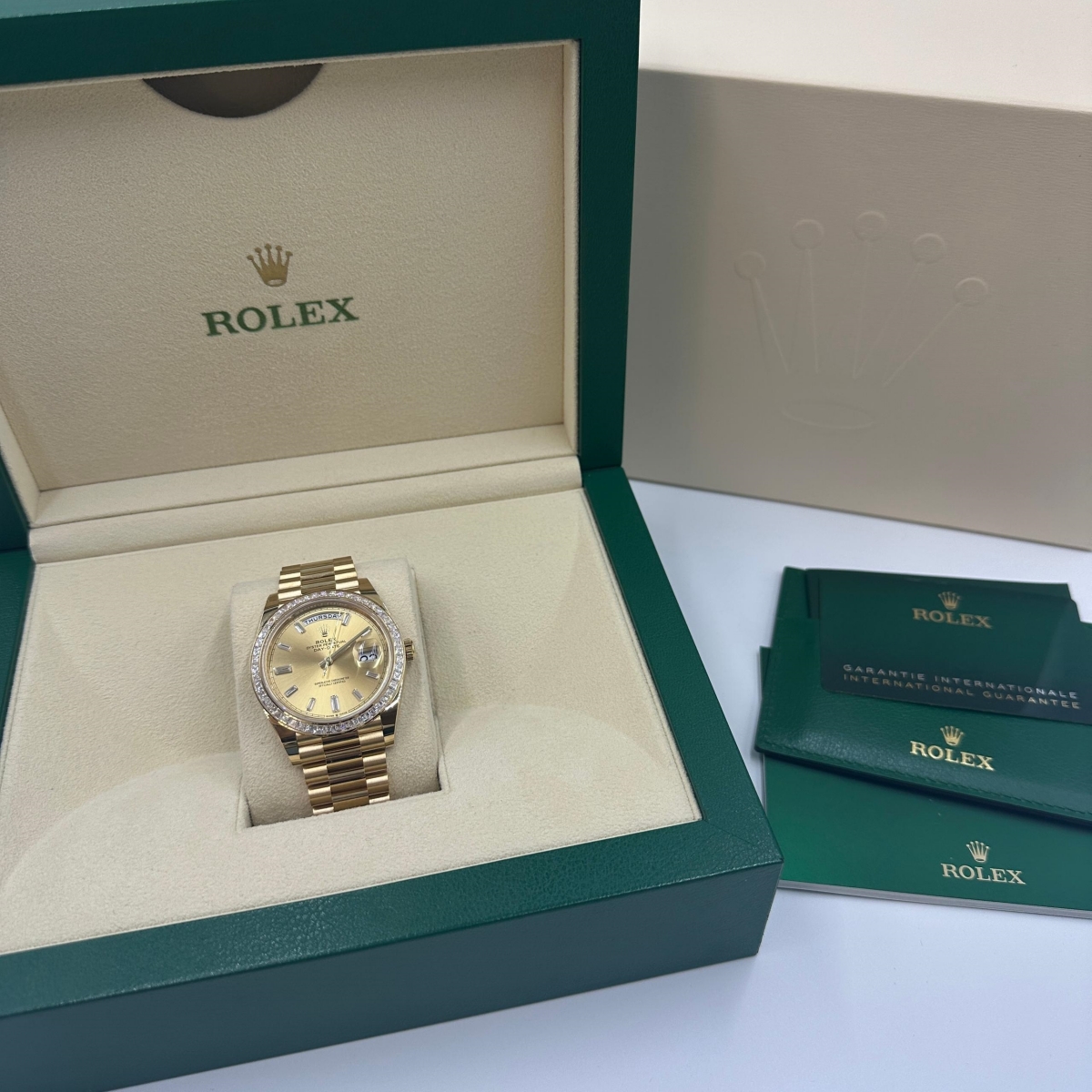 [Super Clone]RLX Day-Date 40mm 228398TBR-0002 Champagne Dial President Watch【Super Clone】