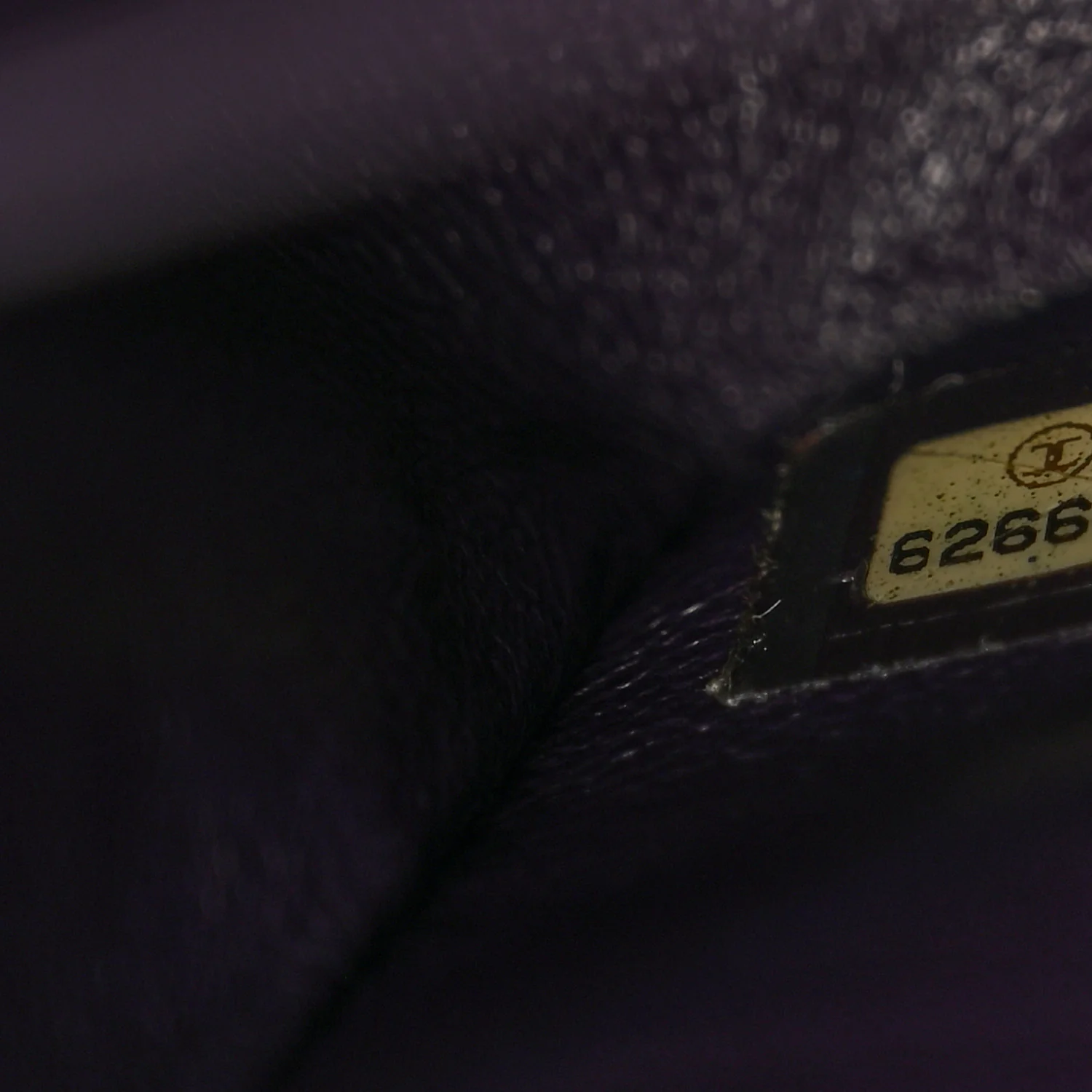 Caviar Quilted Small Double Flap Dark Purple