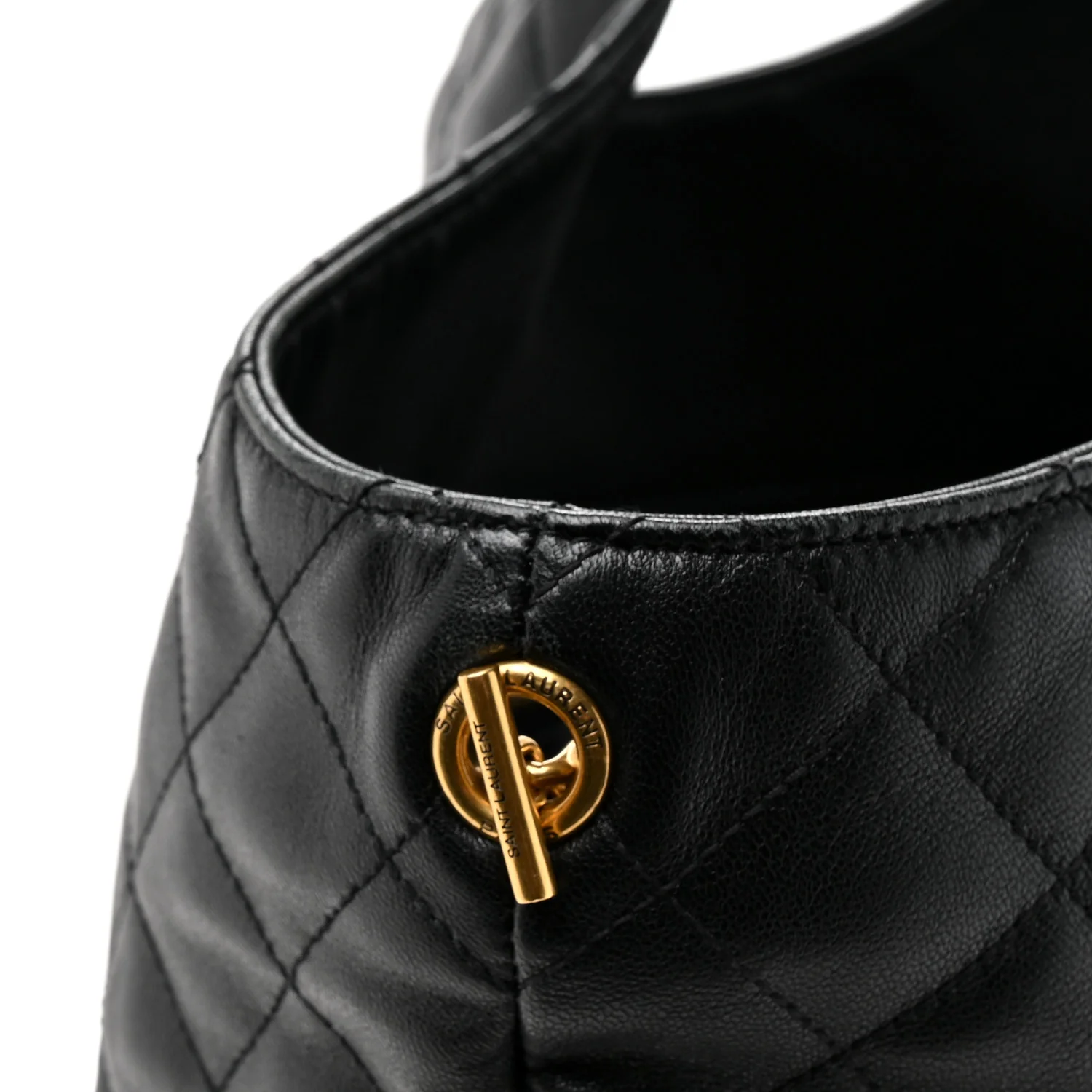 Lambskin Quilted Maxi Icare Shopping Tote Black