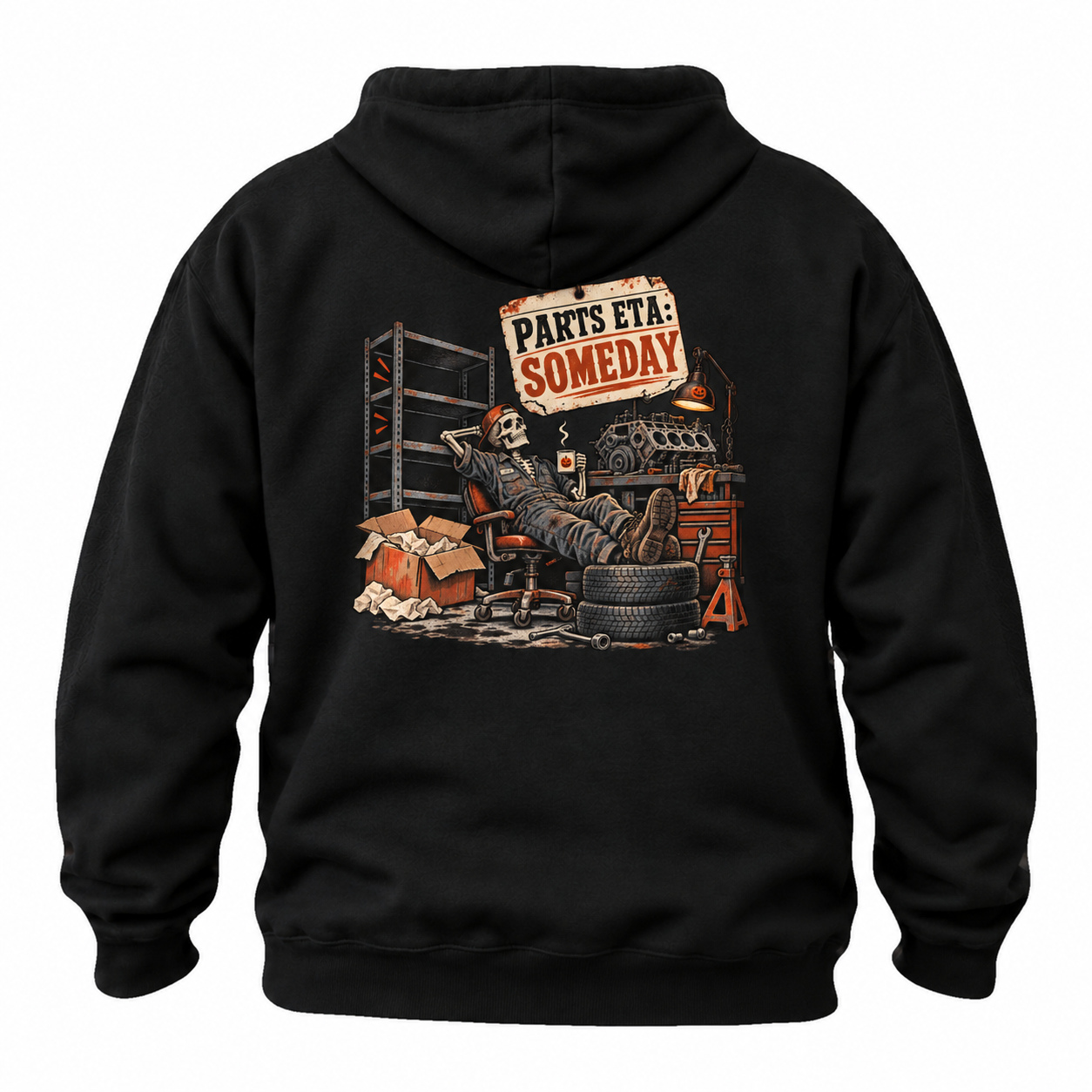 Parts ETA Someday Waiting Skeleton Hoodie