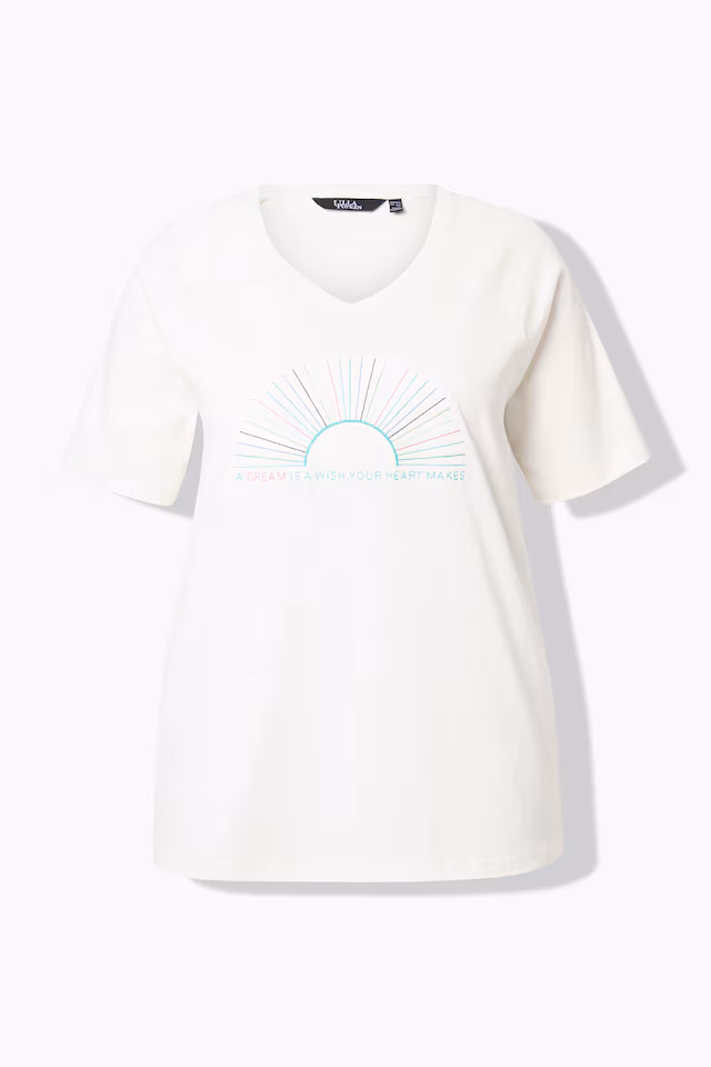 Embroidered Sunrise Lettering Tee