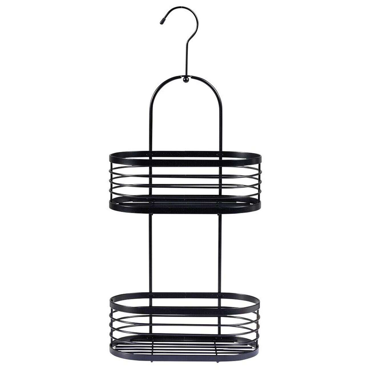 Serviteur de douche 2 niveaux métal noir