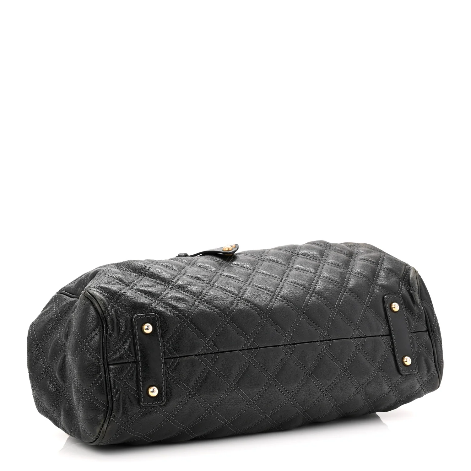 Calfskin Quilted Stam Black