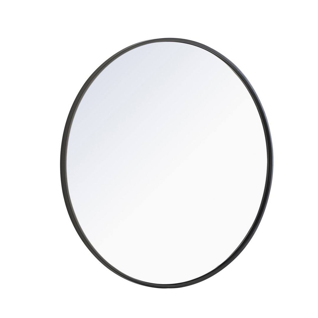 Needville Modern & Contemporary Accent Mirror Finish: Matte Black, Size: 28