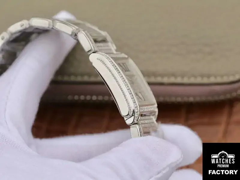 Patek Philippe Ladies Twenty-4 4908 / 101G-001 Silver Diamond Dial