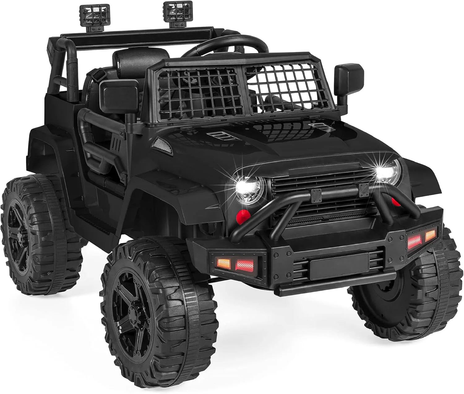 Camion électrique pour enfants Best Choice Products 12V avec suspension à ressorts et lumières LED