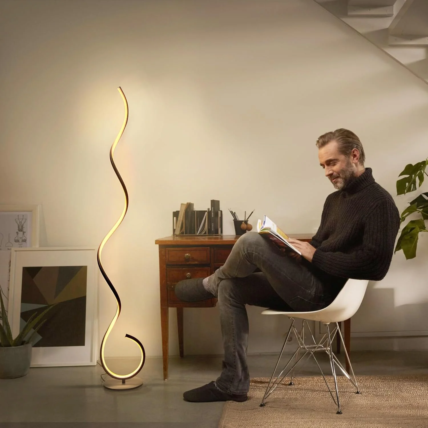Adjustable RGBW LED Floor Lamp, Super Bright, Modern Standing Lamp with Remote, for Living Room Bedroom Office