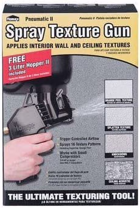 Homax Pneumatic Ii Spray Texture Gun 3 L Boxed 2.7 Cfm, 80 Cfm
