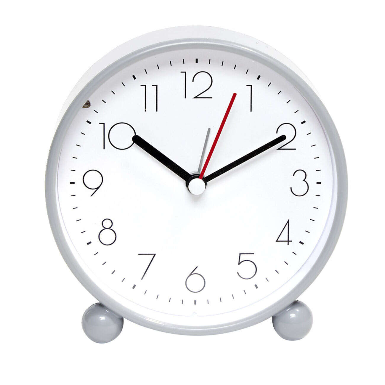 Réveil analogique à quartz en plastique avec alarme 11,5x4xH11cm (3 modèles)