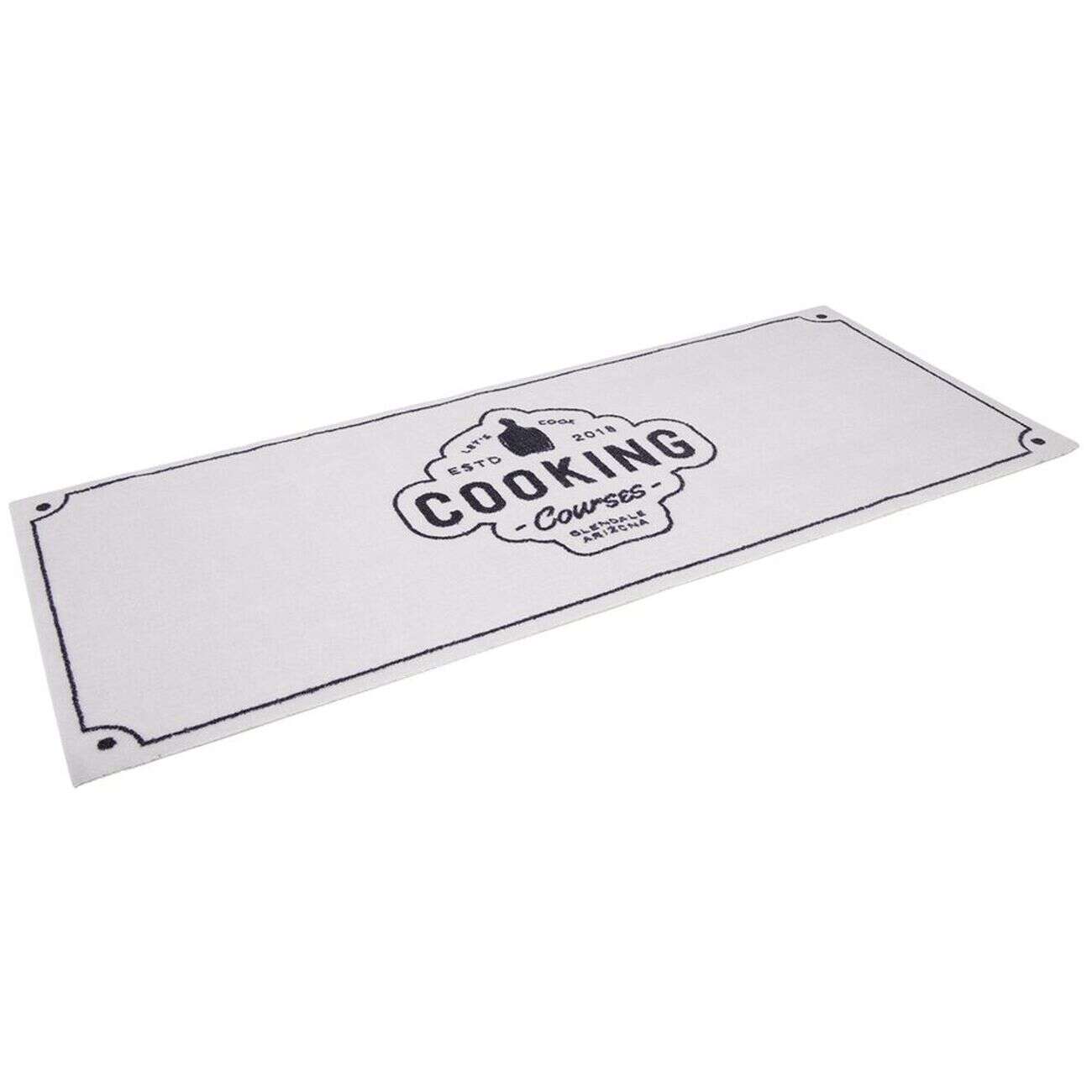 Tapis de cuisine antidérapant absorbant inscription Cooking 120x50cm