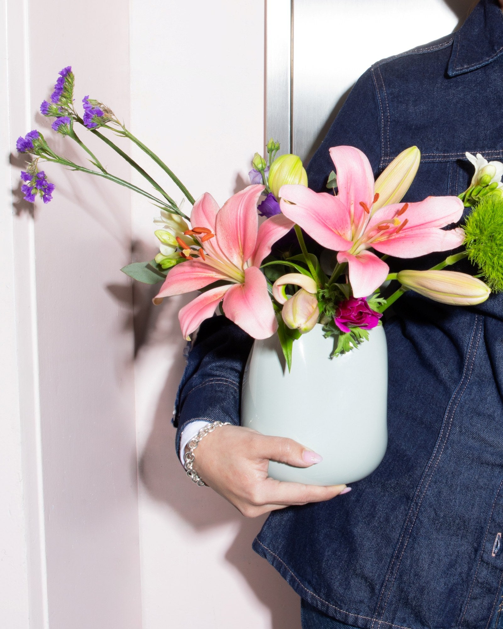 JOÃO - VASE M LIGHT BLUE SAGE