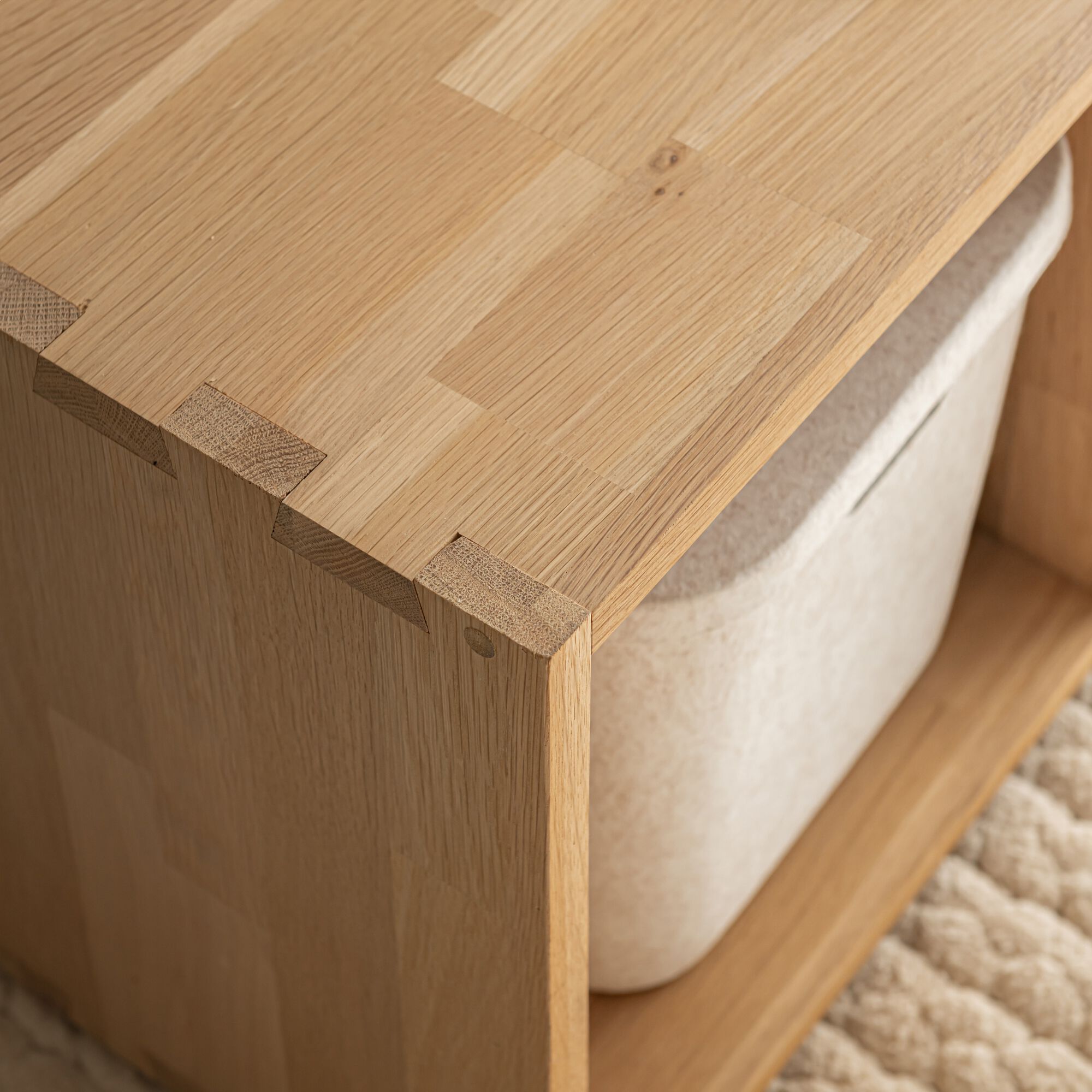 TASSIA - Étagère 2 cases en chêne - bois clair