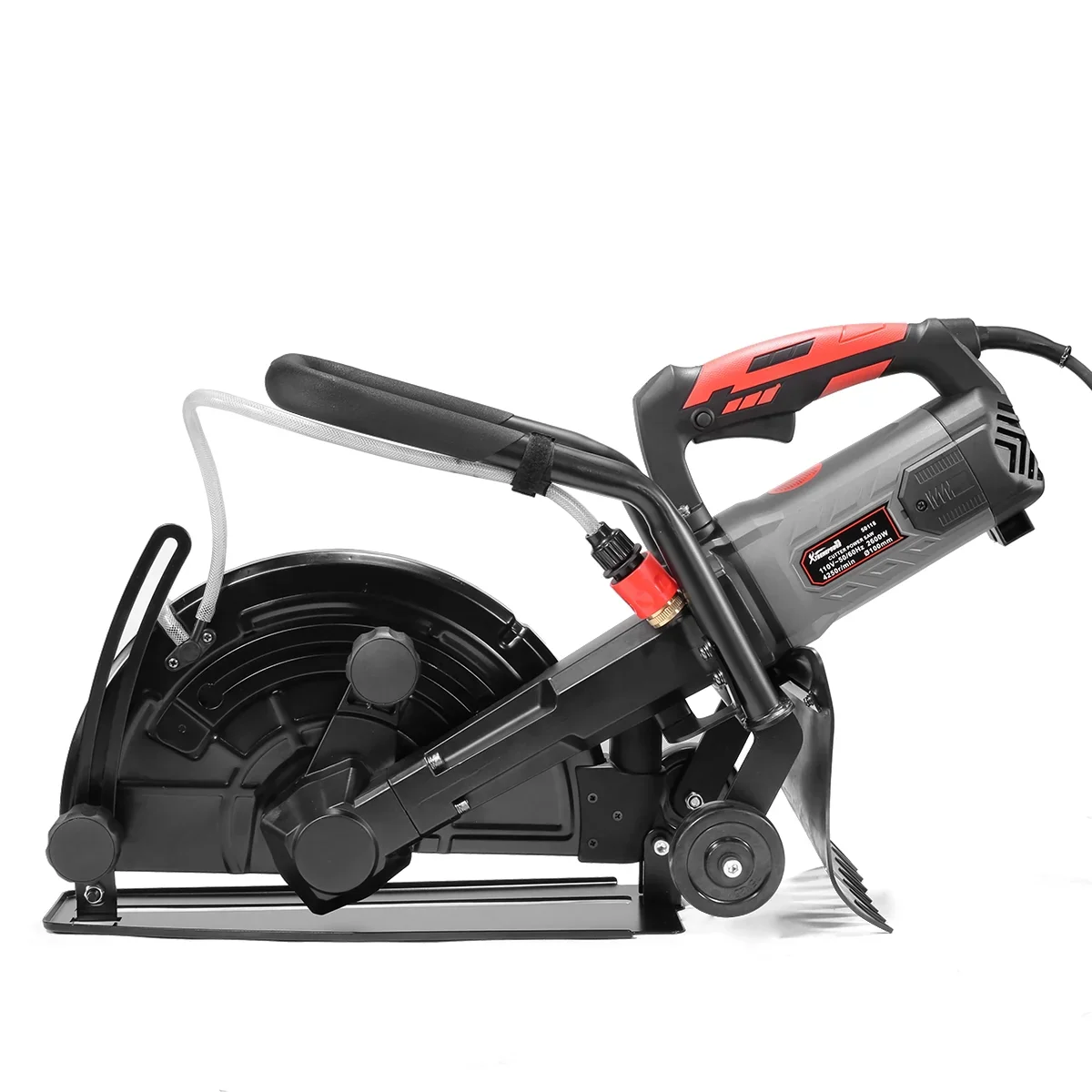 XtremepowerUS 14 Electric Concrete Saw, 2600W/15A Motor, Circular Saw Cutter With 5 Cutting Depth, Wet/Dry Disk Saw Cutter Includes Water Line, Pump For Stone, Brick, Porcelain, Concrete
