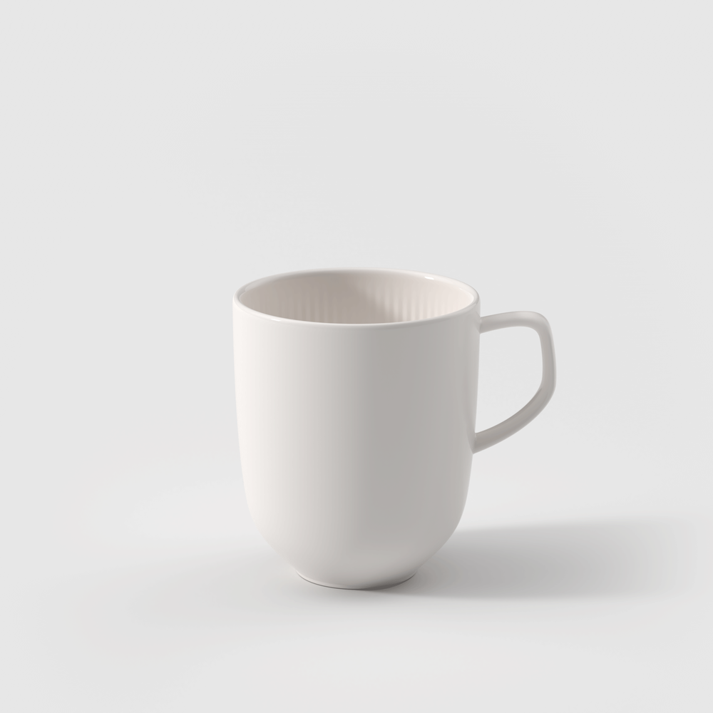 Afina Mug - White, 10.2 oz, Premium Porcelain